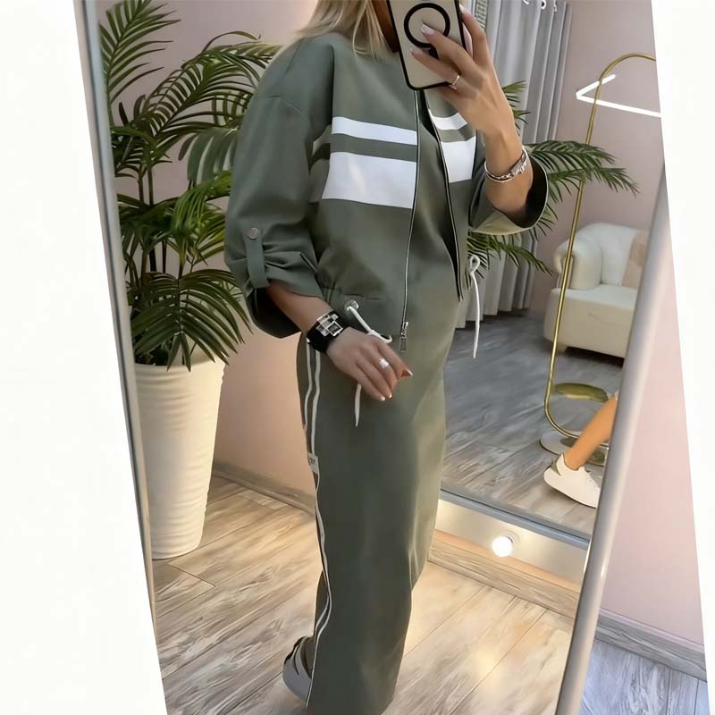 ❄️Women's Stand Collar Jacket & Dress Set