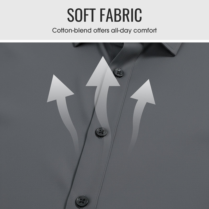 🔥LAST DAY SALE 50% OFF🔥Men's Solid Color Lapel Long Sleeve Button-Down Shirts