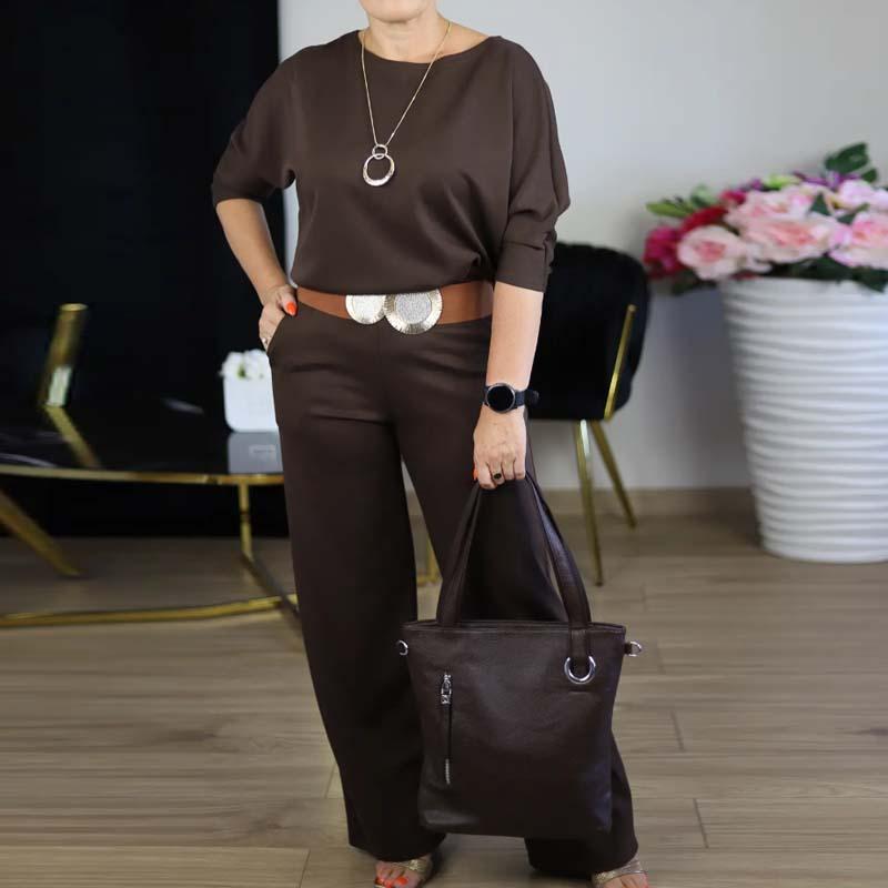 🎉Vânzare fierbinte 50% reducere🥳Set elegant de 3 piese pentru cardigan lung – Material moale, top elegant & Pantaloni pentru naveta la birou & Ieșiri zilnice