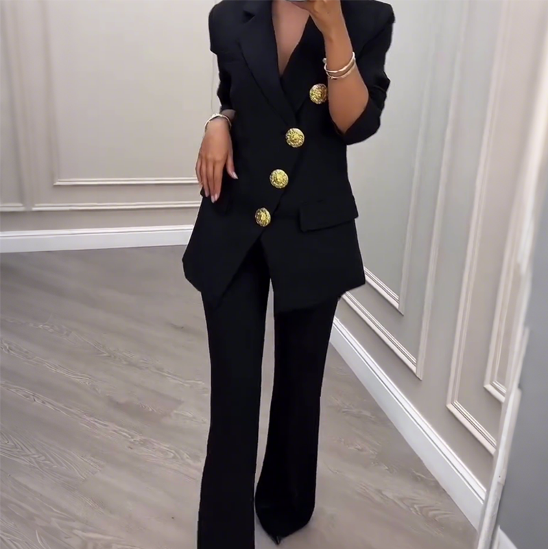 Women's Chic Black Blazer & Pants