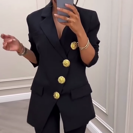Women's Chic Black Blazer & Pants
