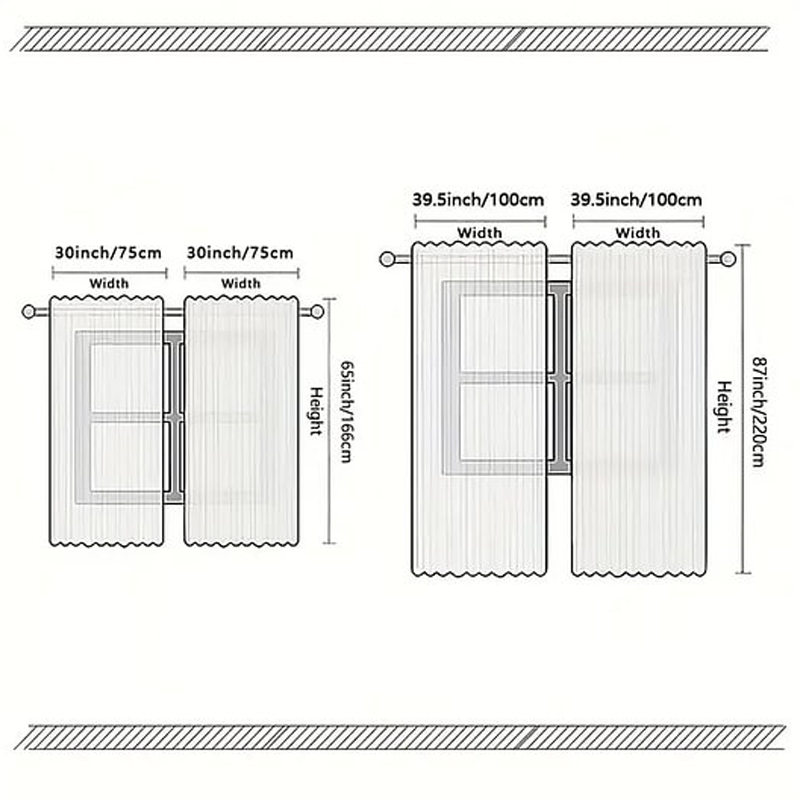 🎅Xmas Sales - 50% OFF🎄Christmas Window Curtains 2-Piece Set for Home Decor