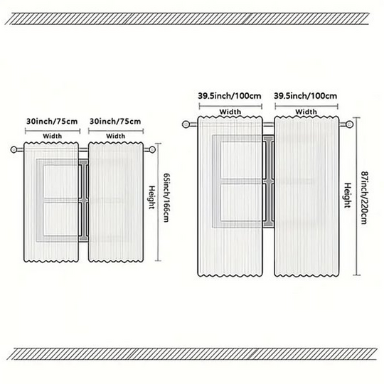 🎅Xmas Sales - 50% OFF🎄Christmas Window Curtains 2-Piece Set for Home Decor