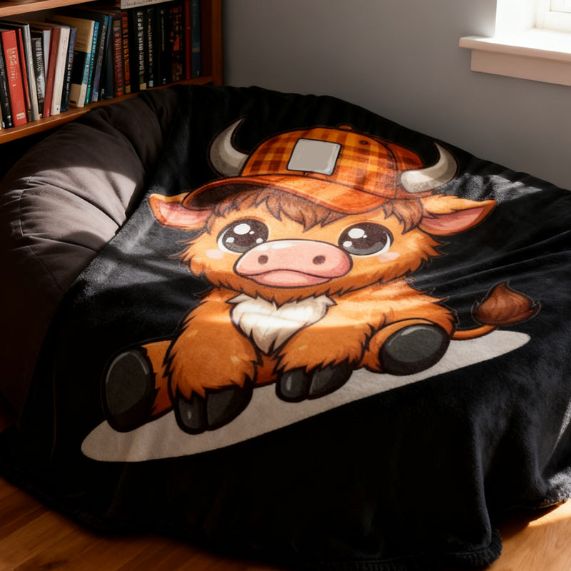 🎁Soft & Cozy Cartoon Cow Blanket