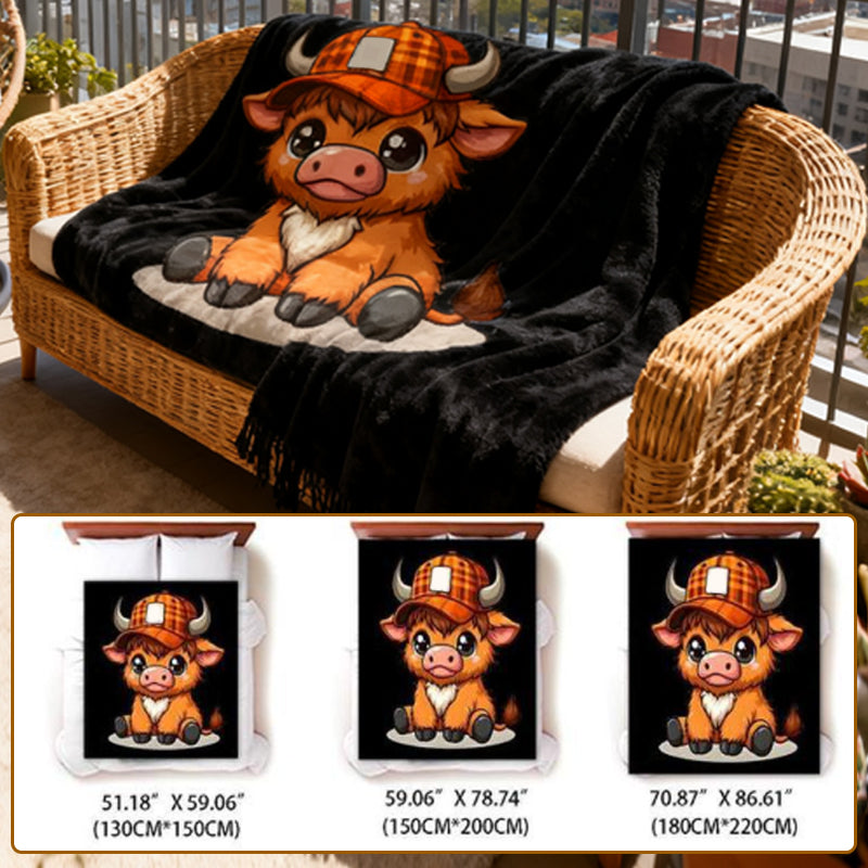 🎁Soft & Cozy Cartoon Cow Blanket