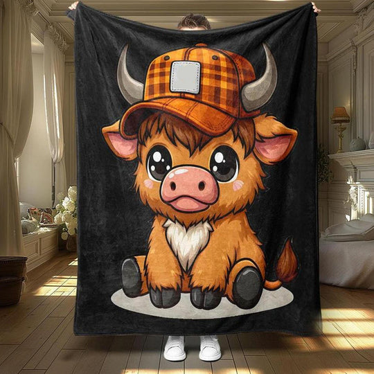 🎁Soft & Cozy Cartoon Cow Blanket