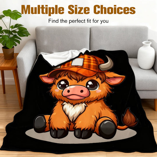 🎁Soft & Cozy Cartoon Cow Blanket