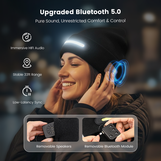 🔥Oppladbar Bluetooth-lue med lys