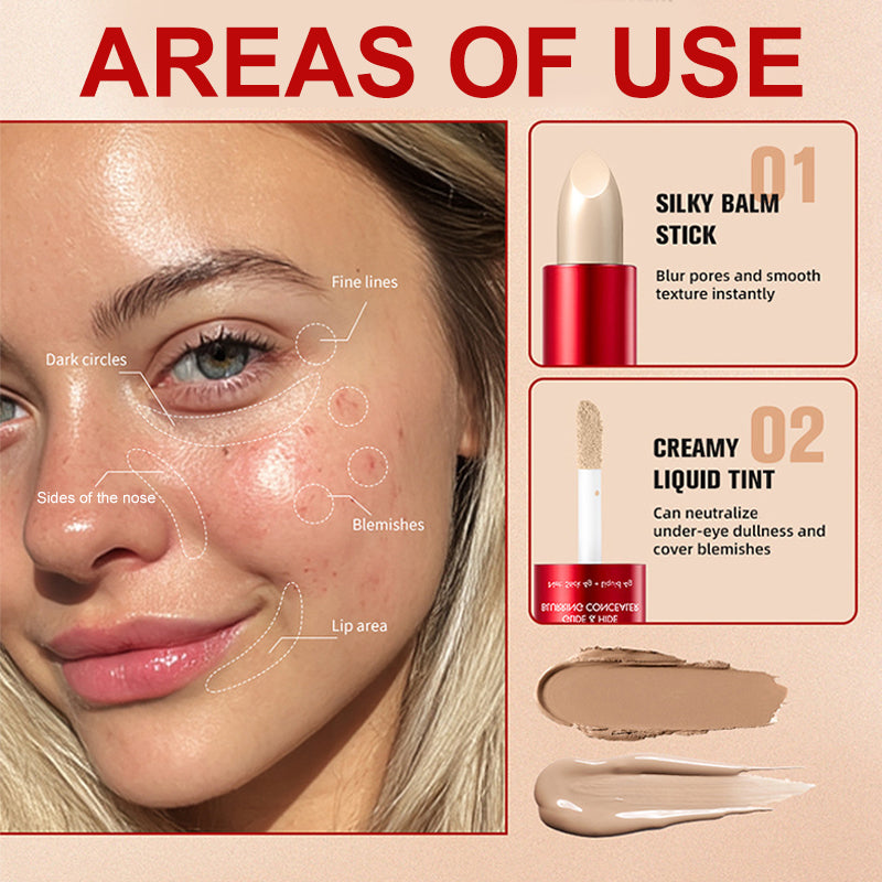 💄Dubbelsidig, långvarig och lätt concealer