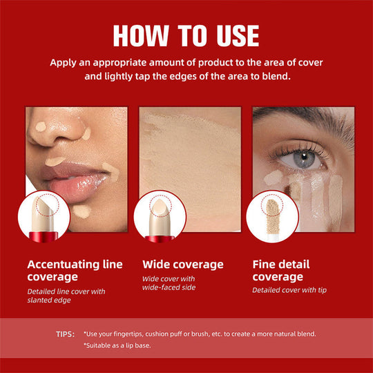 💄Dubbelsidig, långvarig och lätt concealer