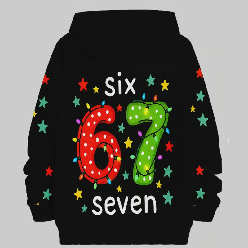 🎁Christmas Sale 50% OFF🎄Kids' "67" Graphic Christmas Pullover Hoodies