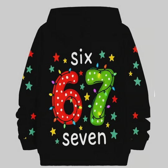 🎁Christmas Sale 50% OFF🎄Kids' "67" Graphic Christmas Pullover Hoodies