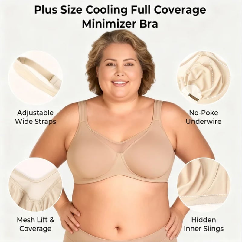💝Women's Elegant Sheer Full Coverage Plus Size Bra