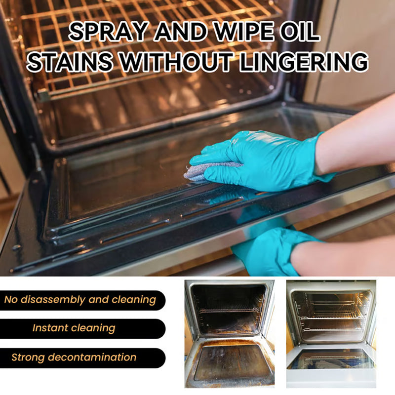Oven & Grill Cleaner Spray – Dissolves Grease in 5 Mins, No Scrubbing & Eliminates Odors