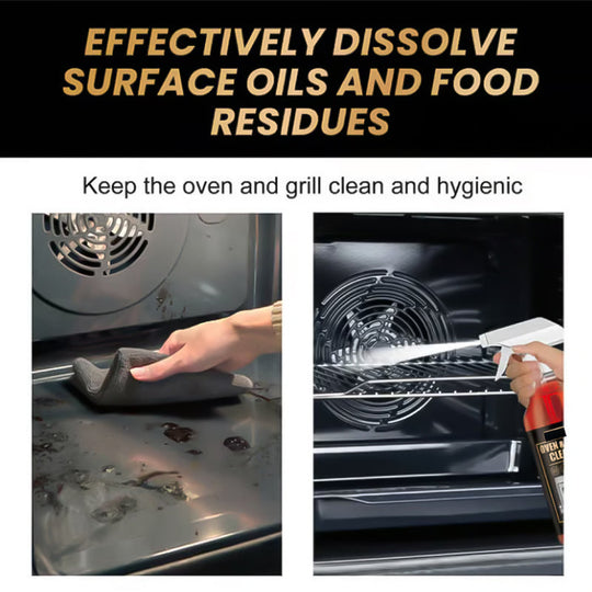 Oven & Grill Cleaner Spray – Dissolves Grease in 5 Mins, No Scrubbing & Eliminates Odors