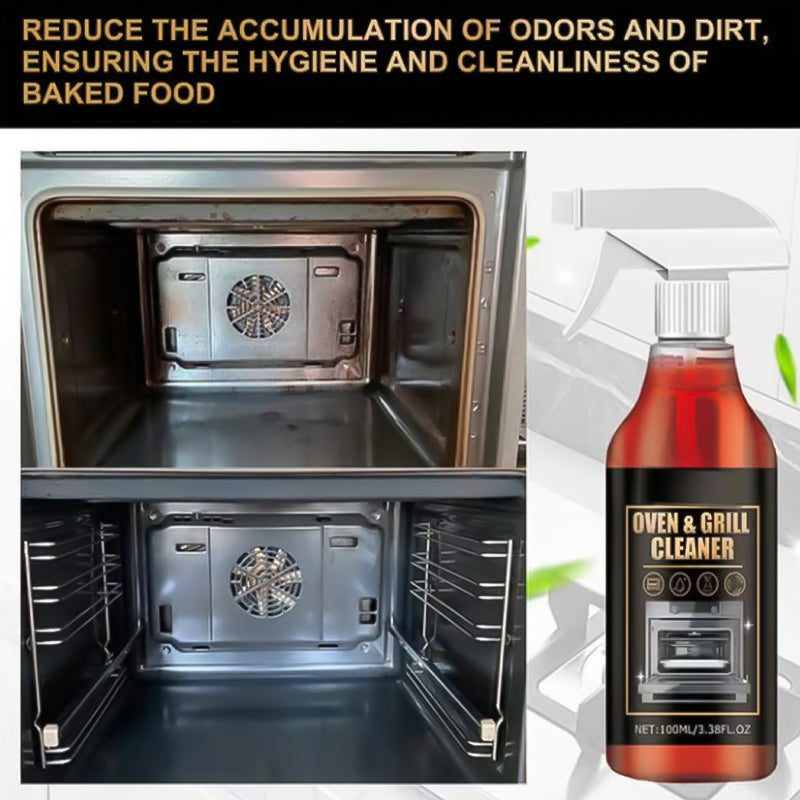 Oven & Grill Cleaner Spray – Dissolves Grease in 5 Mins, No Scrubbing & Eliminates Odors