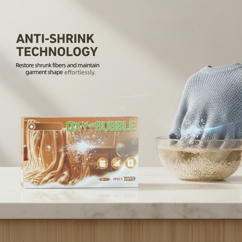 Tabletas para revitalizar suéteres: antiencogimiento, restaura la suavidad y protege los colores. 🧺