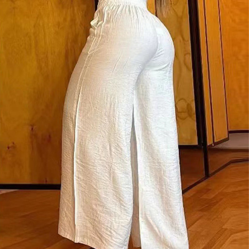 👖 60% OFF! 💃 Women's trousers – High waist, wide leg, with belt accent & versatile look ✨