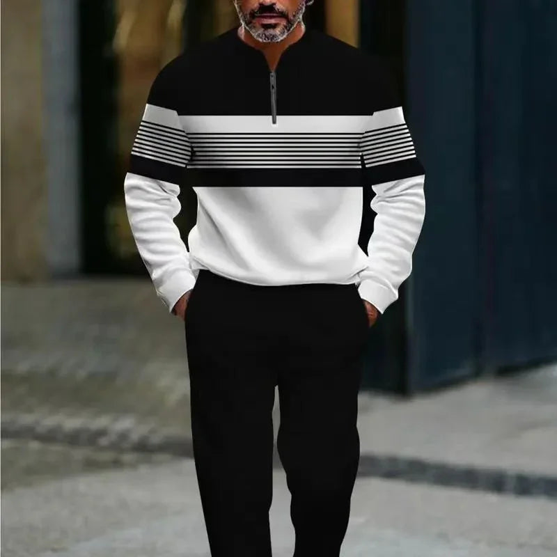 ⏰🔥LIMITED TIME 50% OFF & FREE SHIPPING!🔥80K+ SOLD!🧵 Men's Graphic Print Pullover & Pants Set – Bold streetwear style. Ultimate comfort for lounging or errands👖