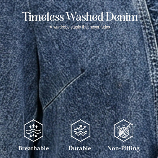Women's Ruffle Trim Open-Front Denim Jacket – Lightweight, feminine & versatile – chic for any outfit