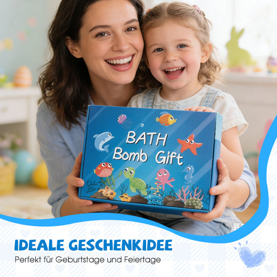 🔥12 PCS/Pack🛁 Natural Bath Bombs for Kids with Mega Bubbles & Surprise Inside 🥚✨