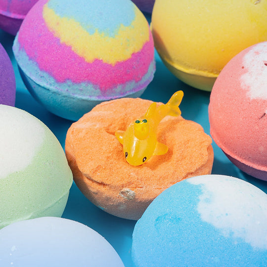 🔥12 PCS/Pack🛁 Natural Bath Bombs for Kids with Mega Bubbles & Surprise Inside 🥚✨