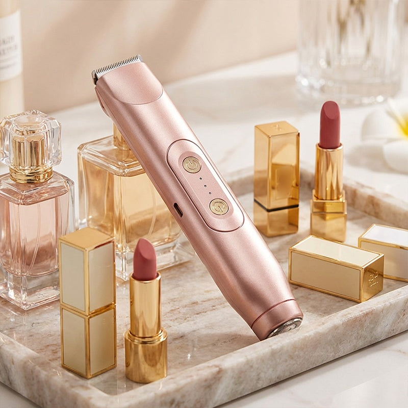 ⚡Pink GONE !! ACT FAST 🚨Bikini Trimmer for Women, Electric Shaver and Razor Rechargeable 2-in-1 Body and Facial Epilator, Underarms and Legs, IPX7 Waterproof