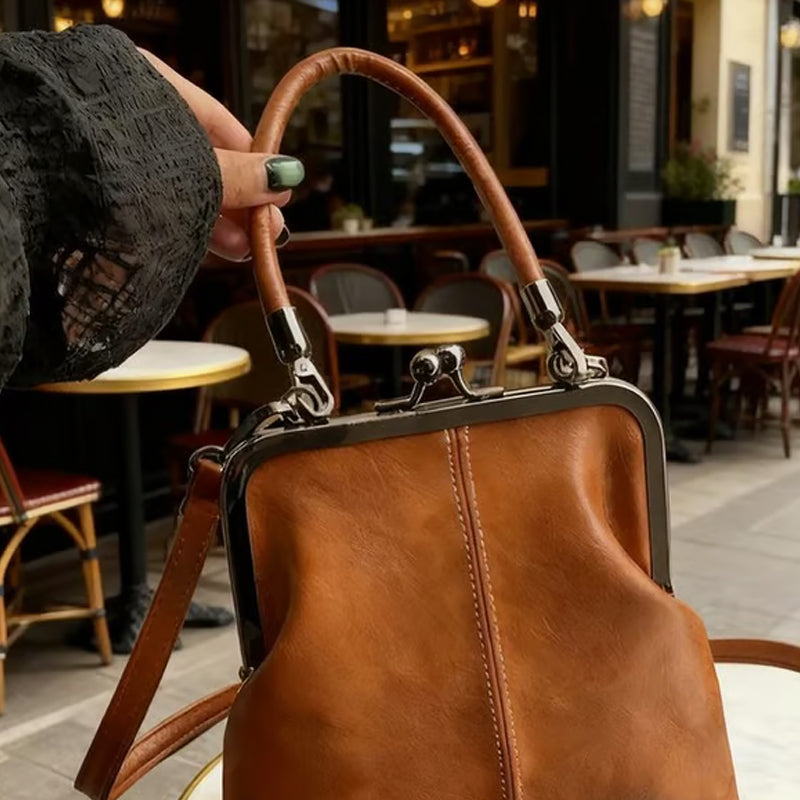 🔥HOT SALE!👝Vintage Kiss-Lock Bag – 2-in-1 Carry & Organized