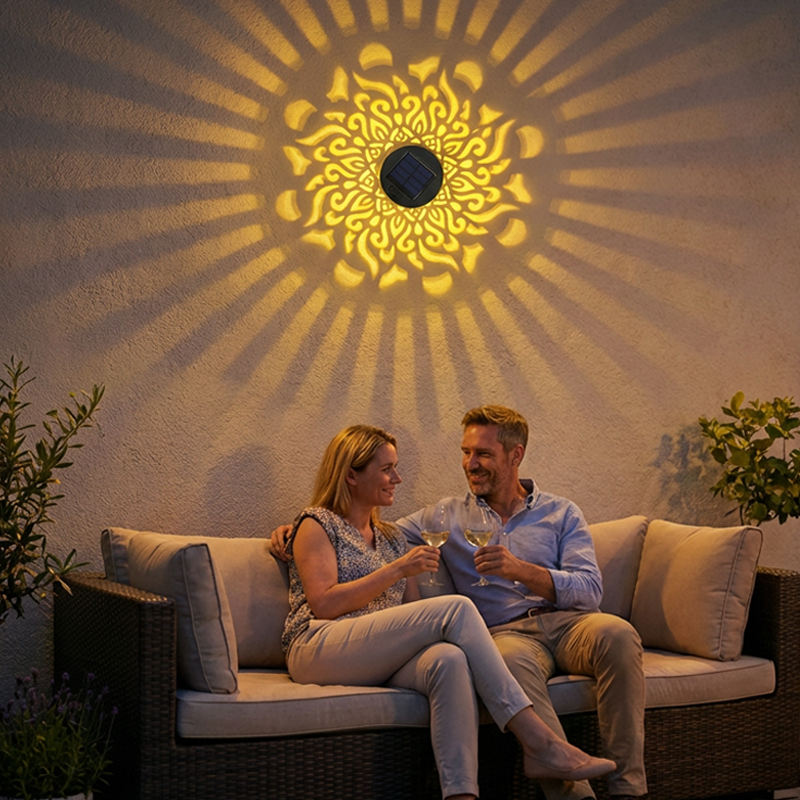 ☀️ Solar mandala light for garden & patio – 2-in-1 floor lamp & wall light – Ornamental light decoration with vintage effect – Rustproof & durable