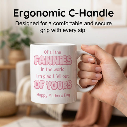 💝Funny Mother's Day Mug for Mom – 11oz Ceramic, Humorous Message & Dishwasher Safe 🎁