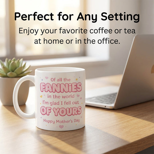 💝Funny Mother's Day Mug for Mom – 11oz Ceramic, Humorous Message & Dishwasher Safe 🎁