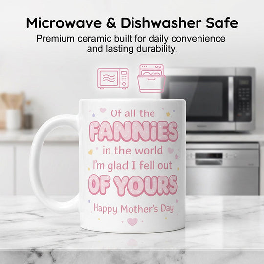 💝Funny Mother's Day Mug for Mom – 11oz Ceramic, Humorous Message & Dishwasher Safe 🎁