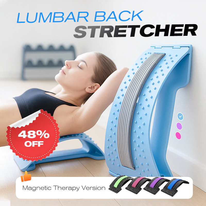 Magnetic Lumbar Stretcher – Acupressure Massage, Portable Design & Relieves Back Pain