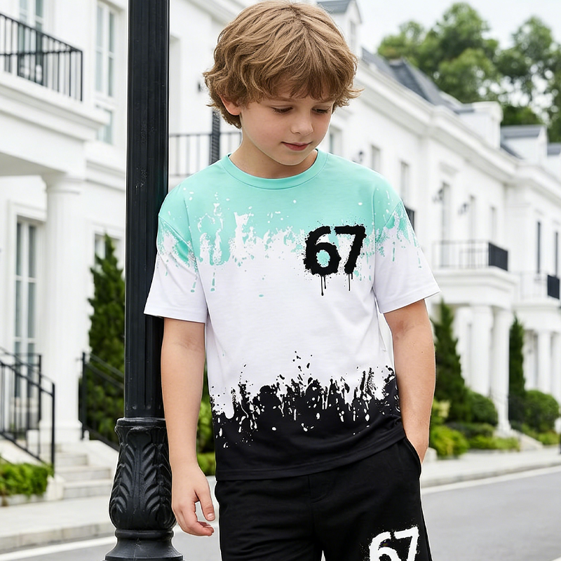 ⏳50% OFF NOW !!⏰Boys' 3D Print T-Shirt & Shorts Set
