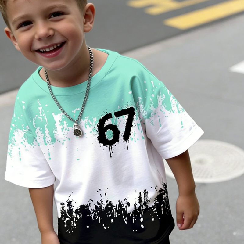 ⏳50% OFF NOW !!⏰Boys' 3D Print T-Shirt & Shorts Set
