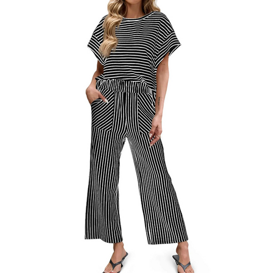 Women's Striped 2-Piece Lounge Set