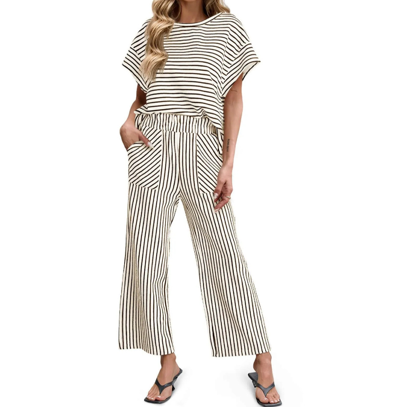 Women's Striped 2-Piece Lounge Set