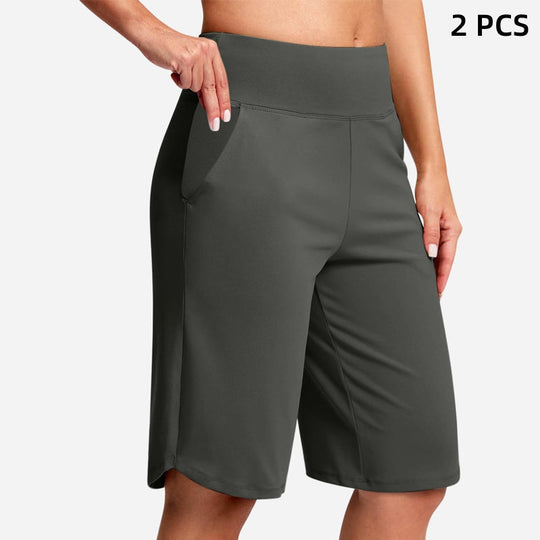 ⏰Last Day Sale 50% OFF🔥Women's High-Waist Yoga Shorts with Pockets