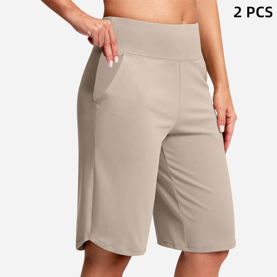 ⏰Last Day Sale 50% OFF🔥Women's High-Waist Yoga Shorts with Pockets