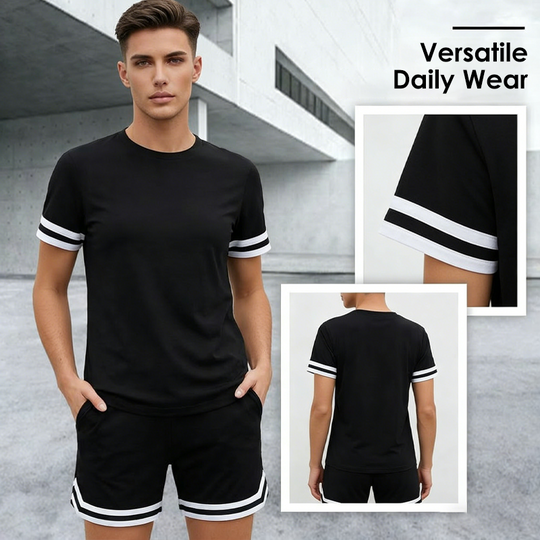 🥳2026 HOT SALE🔥Casual Short Sleeve T-Shirt & Shorts Set