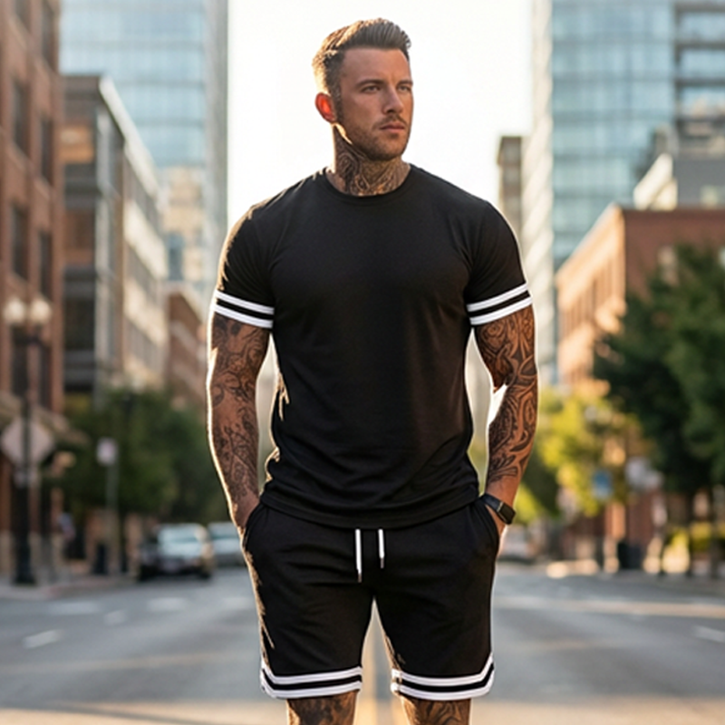 🥳2026 HOT SALE🔥Casual Short Sleeve T-Shirt & Shorts Set