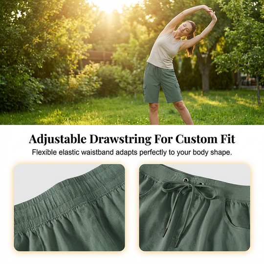 🌞LIMITED-TIME 50% OFF! 🩳 Women's Quick-Dry Cargo Shorts – UPF 50+, Multiple Pockets, Adjustable Waist 🏕️
