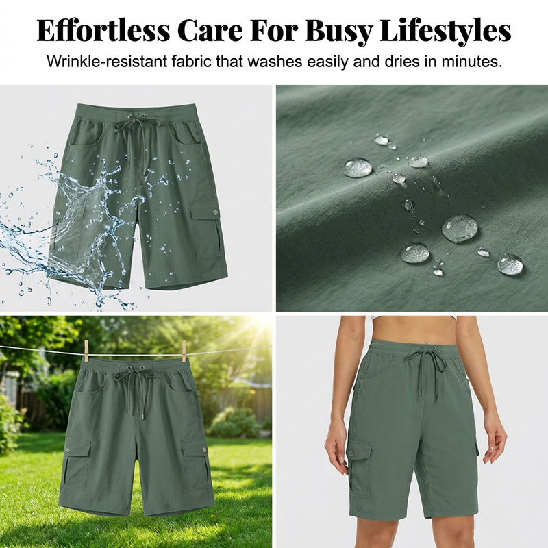 🌞LIMITED-TIME 50% OFF! 🩳 Women's Quick-Dry Cargo Shorts – UPF 50+, Multiple Pockets, Adjustable Waist 🏕️