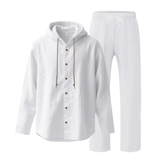 ⌛Limited-Time Offer🛍️Men's Breathable Linen Hooded Two-Piece Set