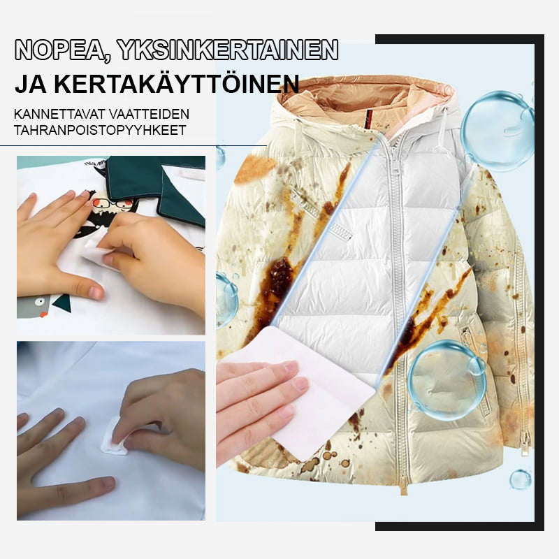 Portable Clothing Stain Remover Wipes