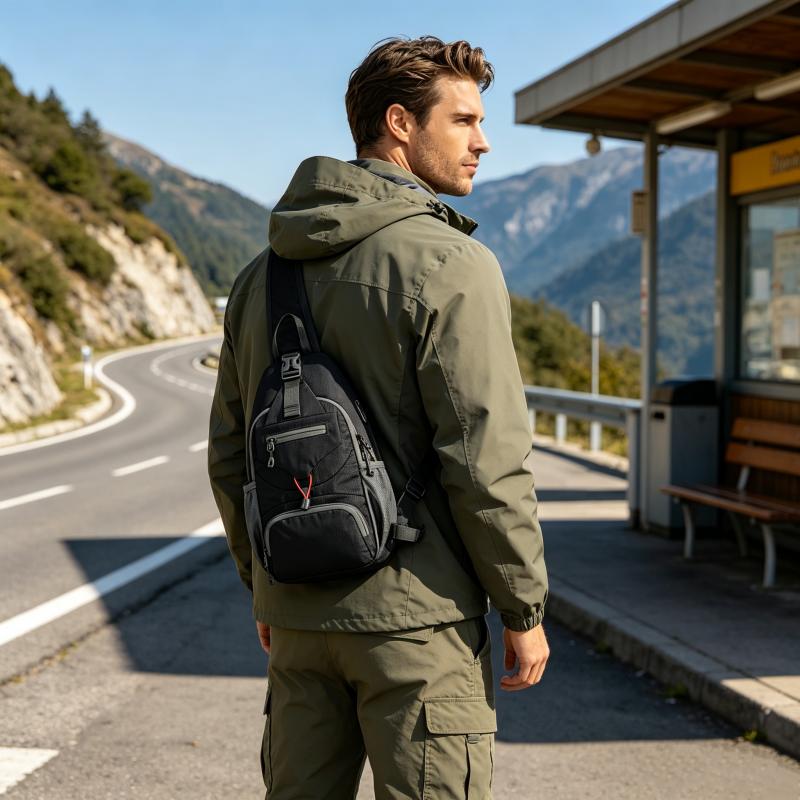 📢📢This Week's Special Price:$27.99!!🔥✨UnisexMen's Outdoor Sling Bag – Multi-Pocket, Water-Resistant & Breathable – Perfect for Travel & Daily Use