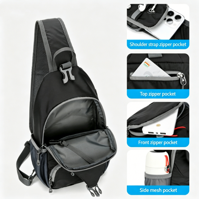 📢📢This Week's Special Price:$27.99!!🔥✨UnisexMen's Outdoor Sling Bag – Multi-Pocket, Water-Resistant & Breathable – Perfect for Travel & Daily Use