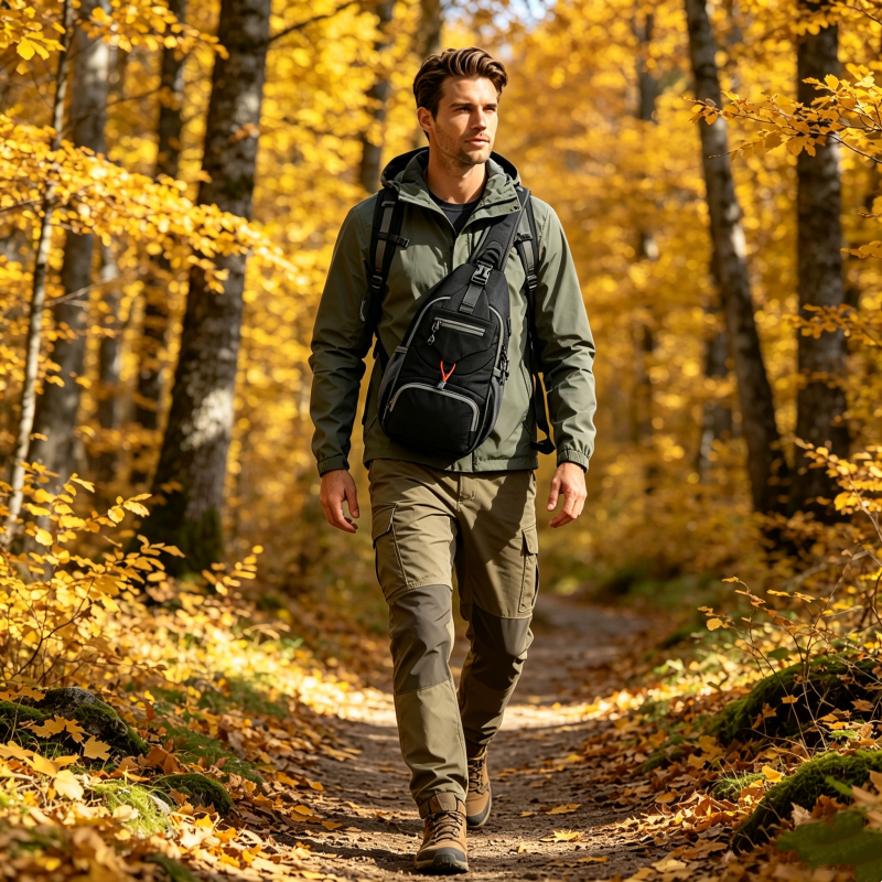 📢📢This Week's Special Price:$27.99!!🔥✨UnisexMen's Outdoor Sling Bag – Multi-Pocket, Water-Resistant & Breathable – Perfect for Travel & Daily Use