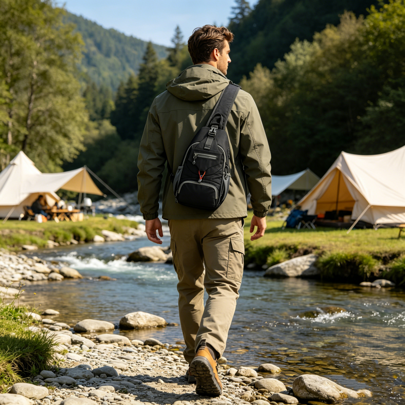 📢📢This Week's Special Price:$27.99!!🔥✨UnisexMen's Outdoor Sling Bag – Multi-Pocket, Water-Resistant & Breathable – Perfect for Travel & Daily Use