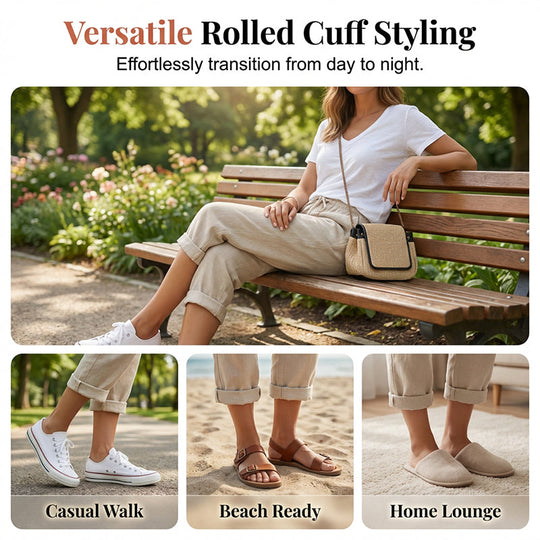 ⏳Limited-time 50% off⏰Women's Casual Cotton Linen Capris👖